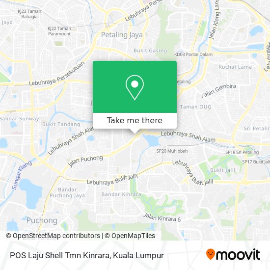 POS Laju Shell Tmn Kinrara map