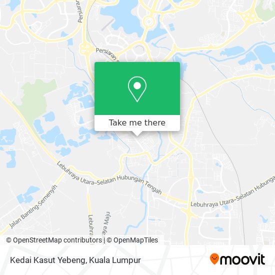 Kedai Kasut Yebeng map
