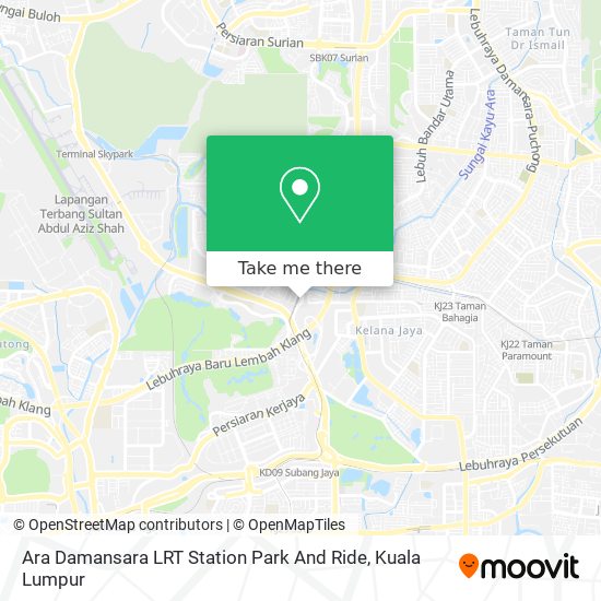 Ara Damansara LRT Station Park And Ride map