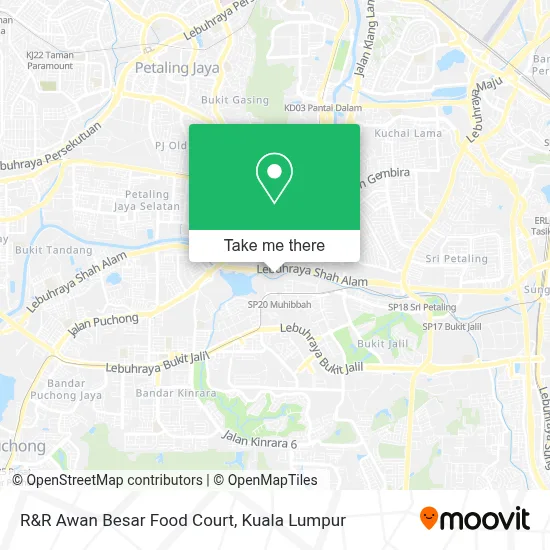 R&R Awan Besar Food Court map