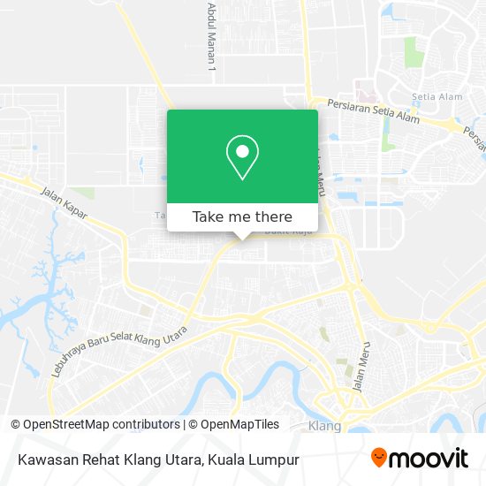 Peta Kawasan Rehat Klang Utara