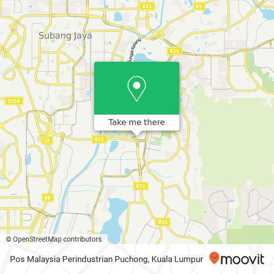 Pos Malaysia Perindustrian Puchong map