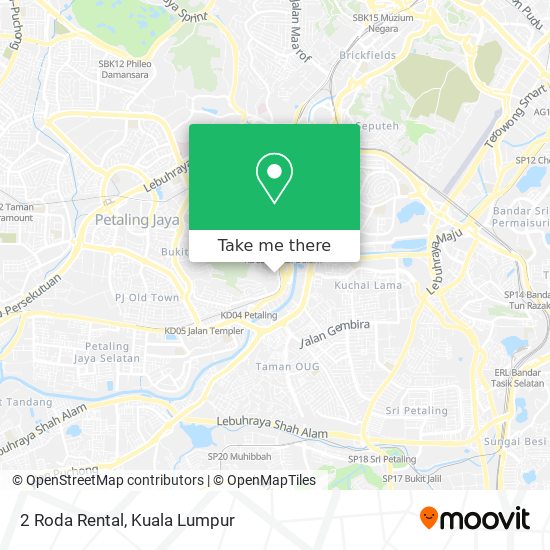 2 Roda Rental map