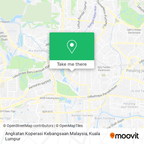 Peta Angkatan Koperasi Kebangsaan Malaysia