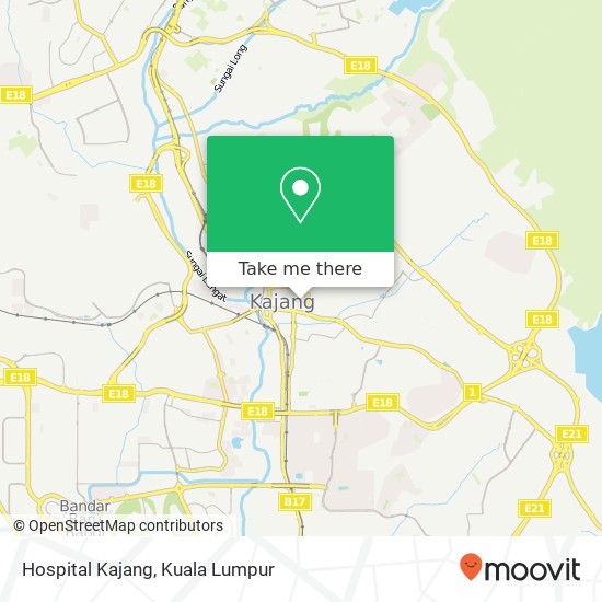 Hospital Kajang map