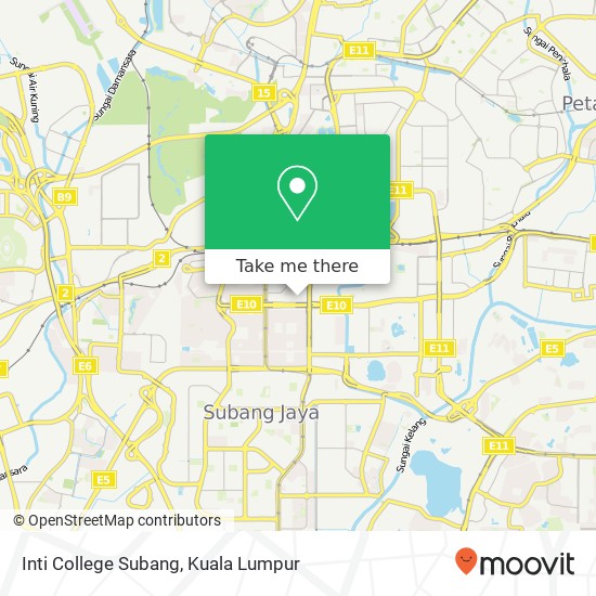 Peta Inti College Subang