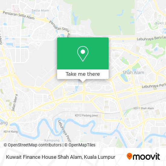 Peta Kuwait Finance House Shah Alam