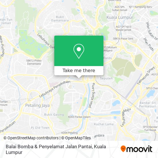 Peta Balai Bomba & Penyelamat Jalan Pantai