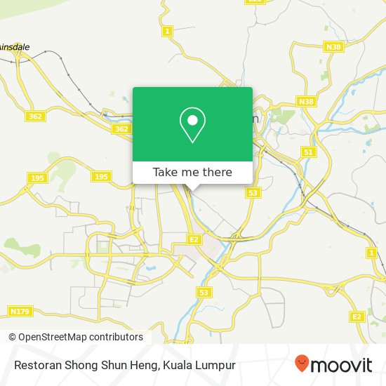 Peta Restoran Shong Shun Heng