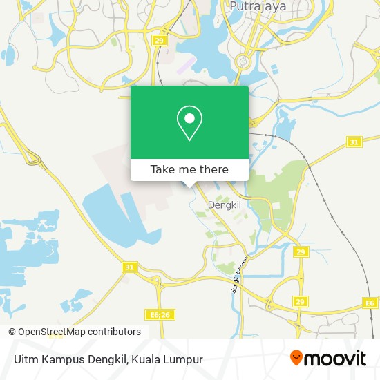 如何坐公交去sepang的uitm Kampus Dengkil