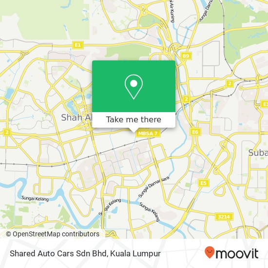 Peta Shared Auto Cars Sdn Bhd
