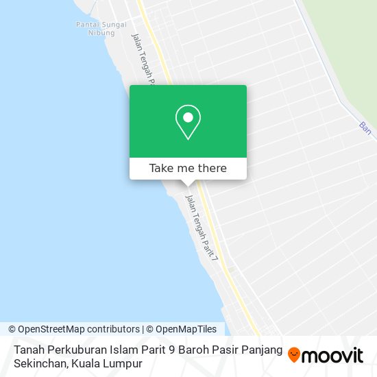 Tanah Perkuburan Islam Parit 9 Baroh Pasir Panjang Sekinchan map