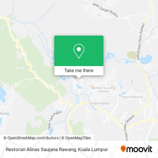 Restoran Alinas Saujana Rawang map