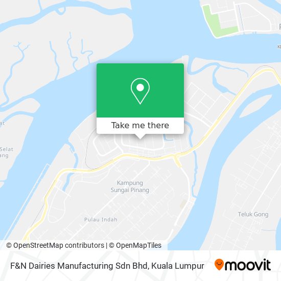 Peta F&N Dairies Manufacturing Sdn Bhd