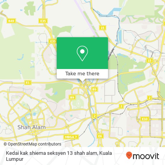 Kedai kak shiema seksyen 13 shah alam map