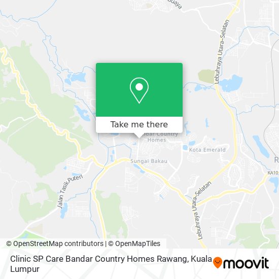 Peta Clinic SP Care Bandar Country Homes Rawang