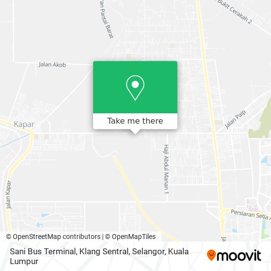 Sani Bus Terminal, Klang Sentral, Selangor map