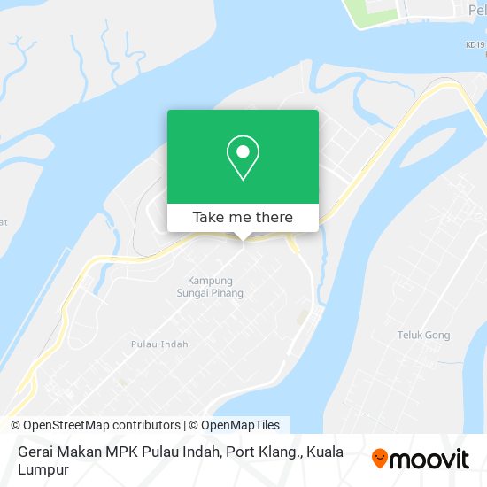 Peta Gerai Makan MPK Pulau Indah, Port Klang.