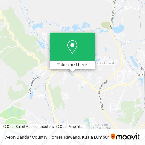 Peta Aeon Bandar Country Homes Rawang