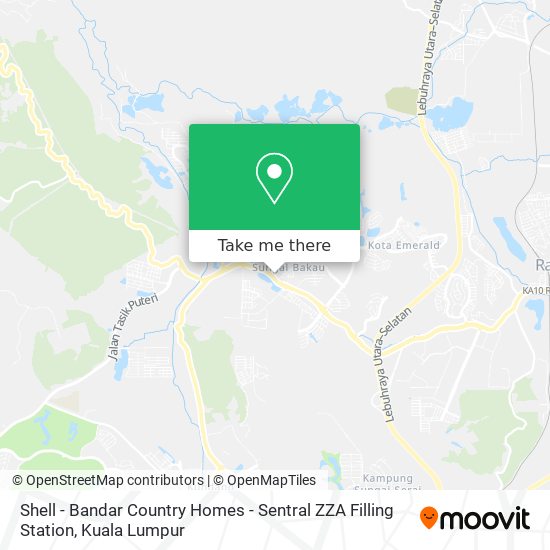 Shell - Bandar Country Homes - Sentral ZZA Filling Station map