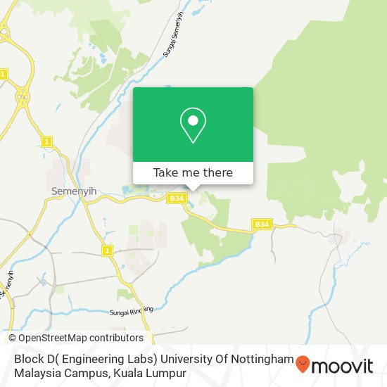 Block D( Engineering Labs) University Of Nottingham Malaysia Campus map