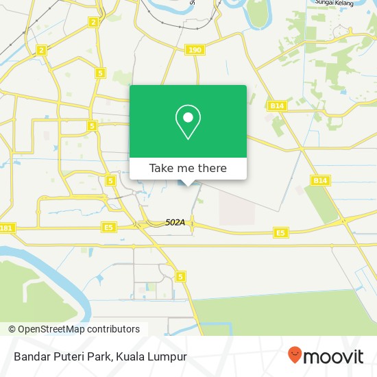 Bandar Puteri Park map