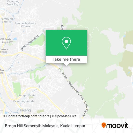 Peta Broga Hill Semenyih Malaysia