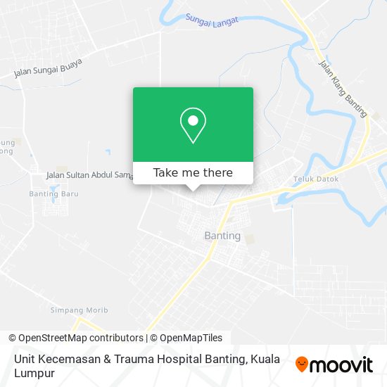 Unit Kecemasan & Trauma Hospital Banting map