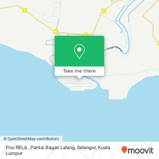 Pos RELA , Pantai Bagan Lalang, Selangor map