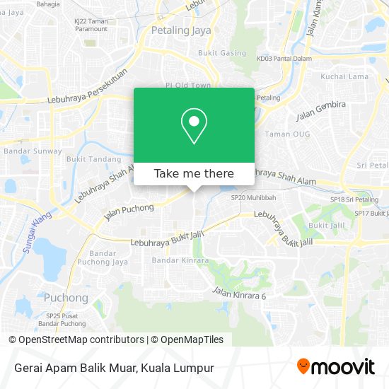 Gerai Apam Balik Muar map