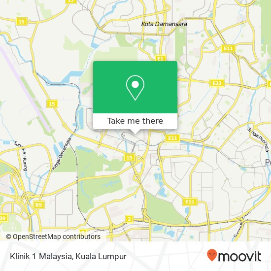 Peta Klinik 1 Malaysia