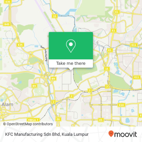 KFC Manufacturing Sdn Bhd map