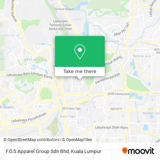 Peta F.O.S Apparel Group Sdn Bhd