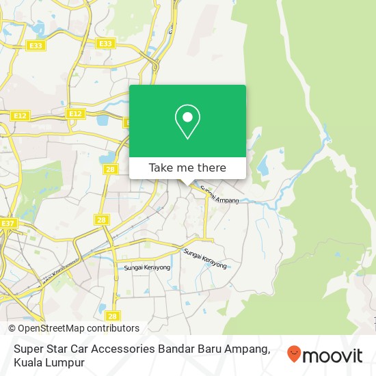 Super Star Car Accessories Bandar Baru Ampang map