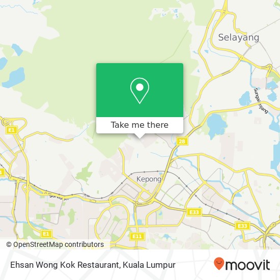 Peta Ehsan Wong Kok Restaurant