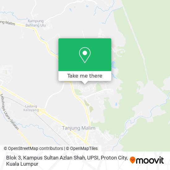 Blok 3, Kampus Sultan Azlan Shah, UPSI, Proton City map