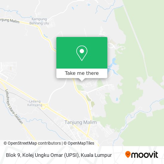 Peta Blok 9, Kolej Ungku Omar (UPSI)