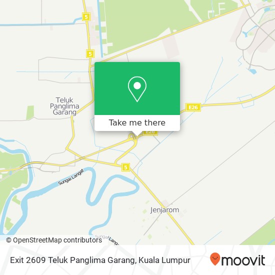 Peta Exit 2609 Teluk Panglima Garang