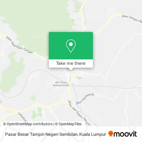 Peta Pasar Besar Tampin Negeri Sembilan