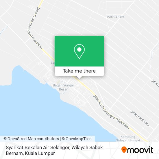 Syarikat Bekalan Air Selangor, Wilayah Sabak Bernam map