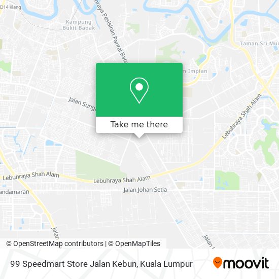 Peta 99 Speedmart Store Jalan Kebun