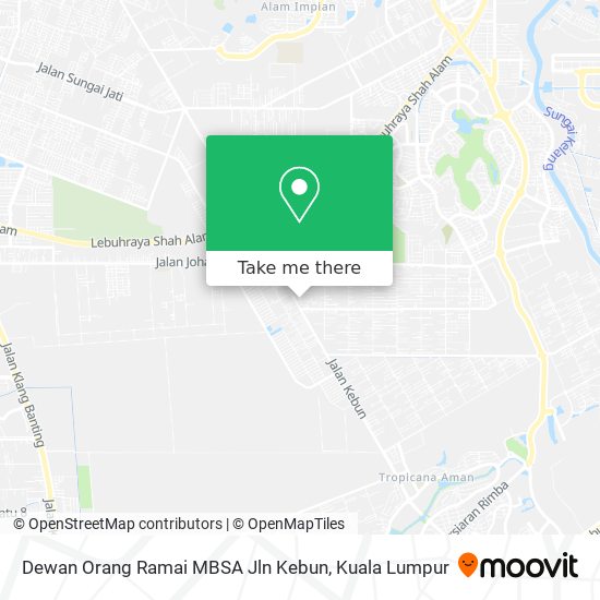 Dewan Orang Ramai MBSA Jln Kebun map