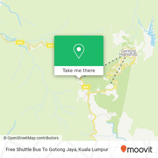 Free Shuttle Bus To Gotong Jaya map