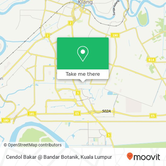 Cendol Bakar @ Bandar Botanik map