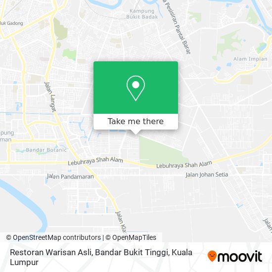 Peta Restoran Warisan Asli, Bandar Bukit Tinggi