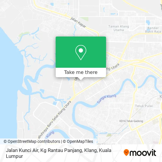 Peta Jalan Kunci Air, Kg Rantau Panjang, Klang