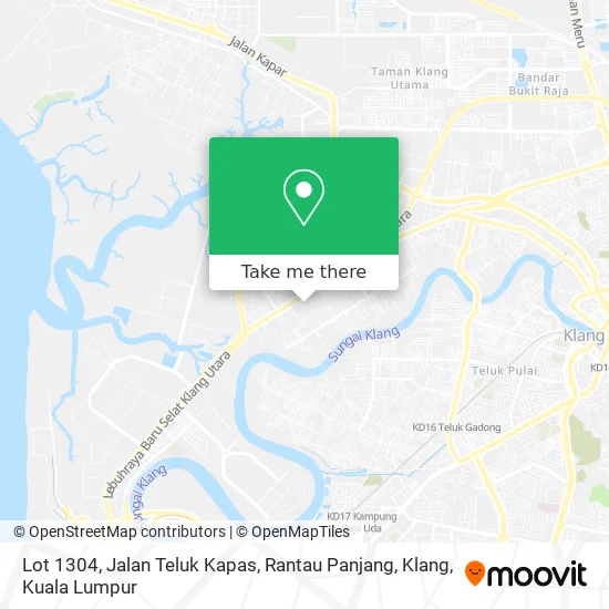 Peta Lot 1304, Jalan Teluk Kapas, Rantau Panjang, Klang