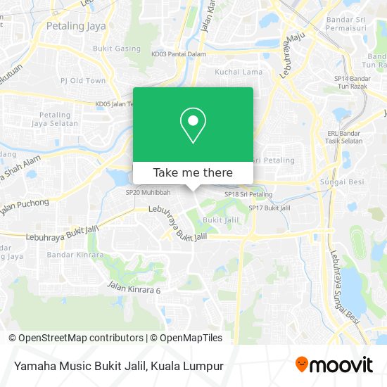 Yamaha Music Bukit Jalil map