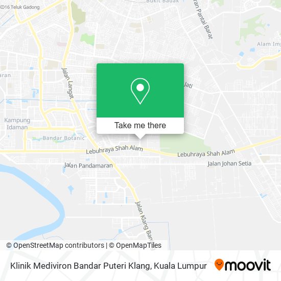 Klinik Mediviron Bandar Puteri Klang map