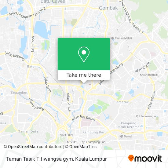 Peta Taman Tasik Titiwangsa gym